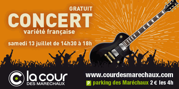 Concert gratuit de variété française à la Cour des Maréchaux à Mulhouse