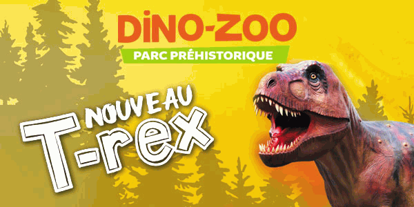 Le parc préhistorique Dino Zoo à côté de Besançon présente son nouveau T-Rex !