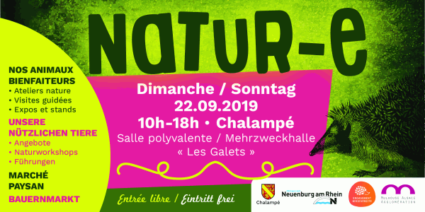 Natur-e à Chalampé, dimanche 22 septembre de 10h à 18h - Marché paysan et animations autour des animations bienfaiteurs. 