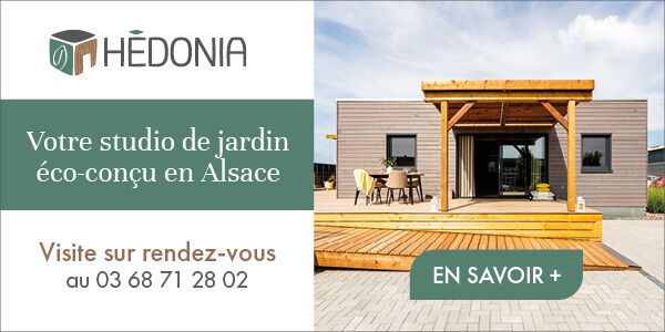 Hédonia, votre studio de jardin éco-conçu en Alsace. En savoir plus en cliquant ici. Visite sur rendez-vous au 03 68 71 28 02.