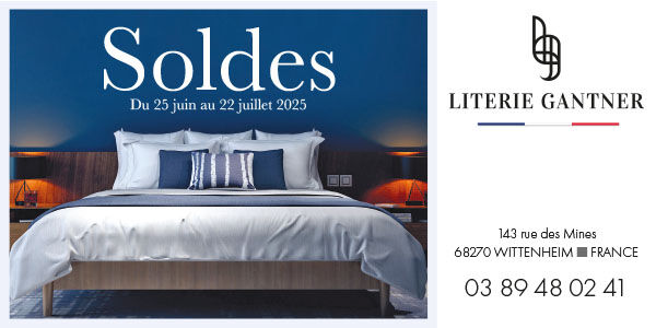 Soldes chez Literie Gantner du 25 juin au 22 juillet 2025.