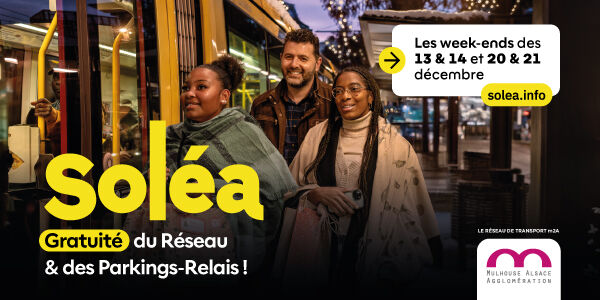 Soléa : gratuité du réseau et des parkings-relais les week-ends des 13-14 et 20-21 décembre 2025