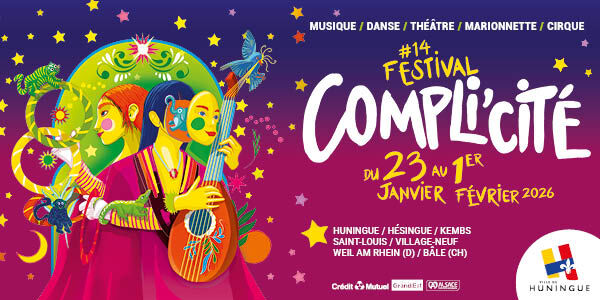 Le Festival Compli'Cité du 23 janvier au 1er février 2026 à Huningue et environs. Programme complet.