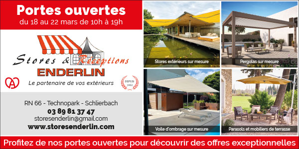 Portes ouvertes du 18 au 22 mars chez Enderlin Stores & Réceptions, RN 66 Technopark à Schlierbach.